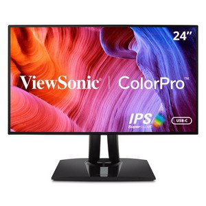 Manufacturer Refurbished - ViewSonic VP2468a ColorPro 24 inch 1080p IPS Monitor with 100% sRGB, Rec 709, USB C (65W), RJ45 (CR) - 1 of 4