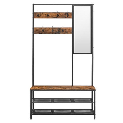 Vasagle 5 Tier Shoe Storage Rack Shoe Organizer Rustic Brown And Black :  Target