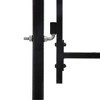 vidaXL Fence Gate Single Door with Spike Top Steel 39.4"x39.4" Black - 3 of 4