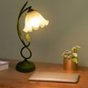 YIYIBYUS Green Creative Flower-Shaped Desk Light Table Lamp with Glass Shade - 4 of 4