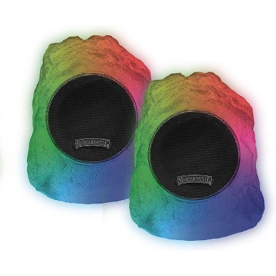 Margaritaville Multi Color LED Rock Wireless Speaker - 2 Pack