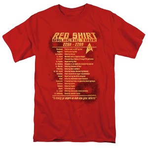 Star Trekred Shirt Tour Adult T-Shirt Red - 1 of 4