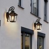 2-Pack 14" Outdoor Wall Lanterns Black Waterproof Wall Sconce with Clear Glass Panels for Porch Patio Garden and Doorway (Bulb Not Included) - 4 of 4