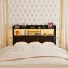 Aheaplus Upholstered Headboard with Storage Shelf, Charging Station and LED Light - 2 of 4