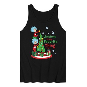 Men's - Dr. Seuss - Christmas Is A Family Thing Graphic Tank Top - 1 of 4
