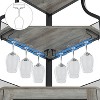 Wine Bar Cabinet with Large Storage Space and Detachable Wine Rack, Wine Cabinets with Glass Holder and Mesh Door for Dining Room, Living Room - 2 of 4