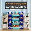 Toy Storage Organizer with 6 Shelves & 12 Bins, Kids Bookshelf and Bin Shelf for Bedroom, Playroom Organization and Decor - 3 of 4