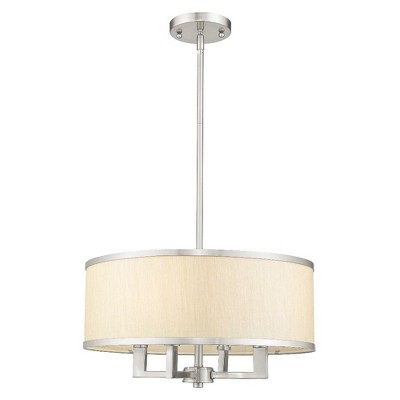 Sleek Park Ridge 18" Brushed Nickel 4-Light Chandelier