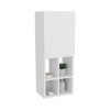 ChicFurnit Bathroom Storage Cabinet Wall Mounted Cabinet with Door and Four Open Shelves for Bathroom Use, White, 36.61"*22.44"*3.94" - 2 of 4
