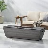 Christopher Knight Home Langton Outdoor 50000 BTU Light Weight Concrete & Ceramic Rectangular Fire Pit - 4 of 4
