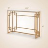 Tangkula Modern Console Table Narrow Entryway Table with Geometric Golden Frame - 3 of 4