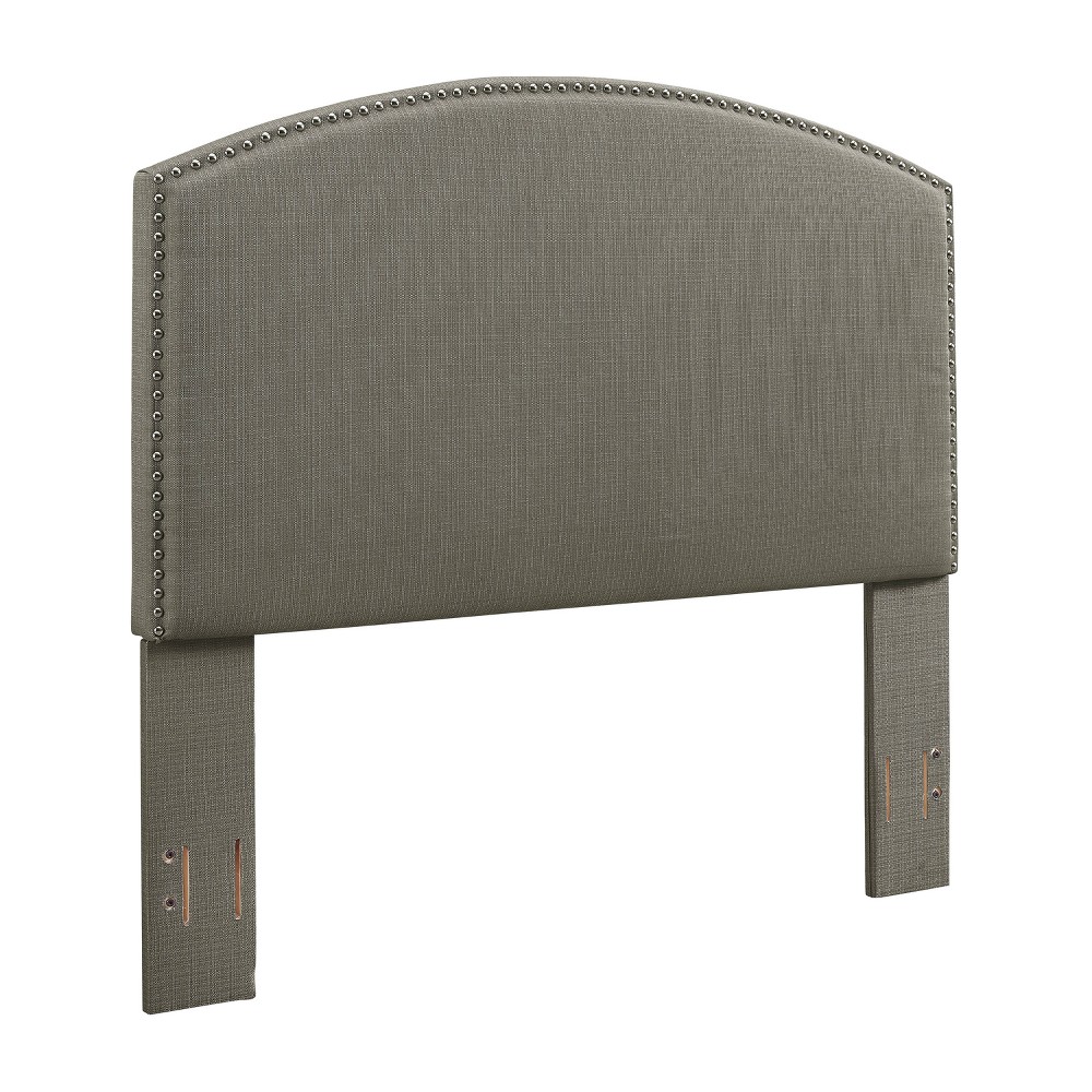 Photos - Bed Frame Crosley Cassie Curved Upholstered Full/Queen Adult Headboard Linen Shadow Gray - C 
