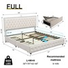 Okak Platform Bed Frame Upholstered Bed with Adjustable Height Headboard & USB Charger Music Speaker Star Projector 4 drawers - 4 of 4