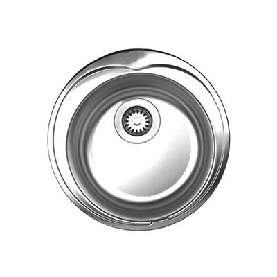 ALFI Noah"s Collection Brushed Stainless Steel Large Round Drop-in Sink