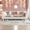 SeaCamel Kids Twin Bed with Safety Rails - Low Profile Wood Platform Bed Frame in White (Patented) - 4 of 4