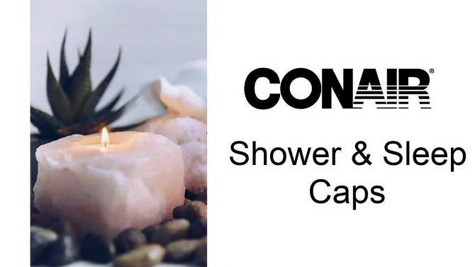 Conair No-Slip Grip(R) Standard Size Shower Cap - Lemon Pattern, 2 of 8, play video