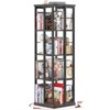 Aheaplus 4-tier Rotating Bookshelf, Frerstanding Corner Bookcase with Storage - 4 of 4
