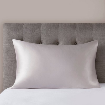 Standard Pink Silk Pillowcase with Zipper Closure