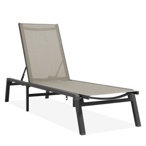Hyleory Adjustable Aluminum Folding Chaise Lounge - Locking Legs for Secure Relaxation - 1 of 4