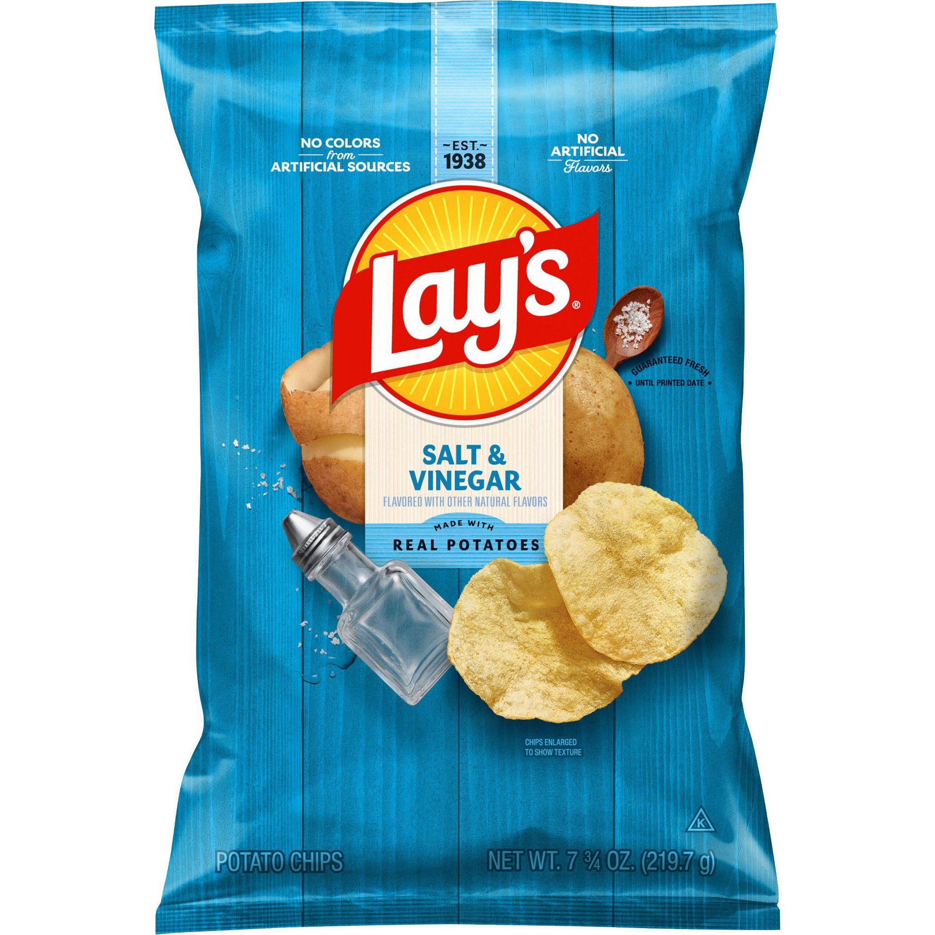 Lay's Salt & Vinegar Flavored Potato Chips - 7.75oz