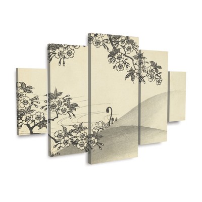Japanese Cherry Blossom Tree Unframed Canvas Wall Art Set