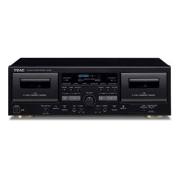 TEAC W-1200 Dual Cassette Player and Recorder with Pitch Control, Mic Input, and USB Out for Recording to PC