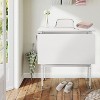 EROMMY Foldable Craft Table With Storage, Movable Sewing Table With 2 Shelves & Side Pocket, Home Hobby Folding table For Craft Room, Fixed Height - 3 of 4