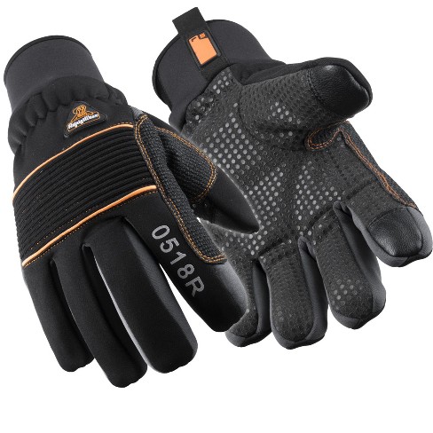 Black Max-Grip Ridged Texture Nitrile Gloves