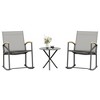 Celebalcony 3 Piece Outdoor Rocking Bistro Set, Textilene Fabric Small Patio Furniture Set with Table for Lawn, Garden, Balcony, Poolside - 3 of 4