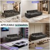 TiramisuBest 104.7" Modern 4-Seat Cloud Sofa,Tufted Chenille Couch with Metal Legs & 2 Pillows for Living, Bedroom, Apartment,Beige - 3 of 4