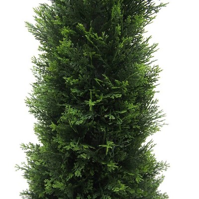 Winterfest 4' Green Potted Cedar Topiary Tree - UV Resistant