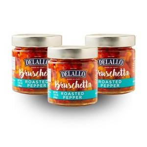 DeLallo Roasted Pepper Bruschetta Topping, 7.05 oz. Jar, (3 Pack), Made in Italy, Ready-to-Use Condiment - 1 of 1
