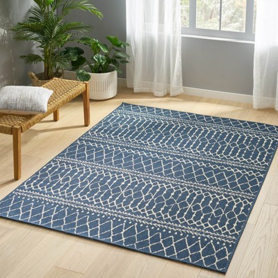 Bencmate Rug Indoor and Outdoor Area Rug 7'*5'3" Vintage Large Non-slip Rug For Living Room Kitchen Bedroom, Multicolored, 84"*63"*0.16"