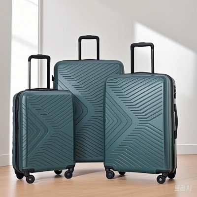 KTMBDW Luggage with Spinner Wheels & Zipper, 3-Piece Travel Suitcase ABS+PC Hardshell Luggage Set with TSA Lock (20+24+28 inch)