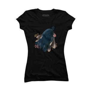 Junior's Design By Humans Little floating ghost By Nebenzu T-Shirt - 1 of 3