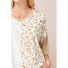 Women's Color Block Leopard Top - entro - 4 of 4