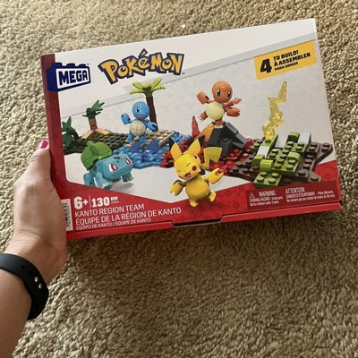 MEGA Pokémon Building Toy Kit Kanto Region Team With 4 Figures (130 Pieces)  For Kids