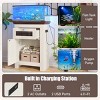 10‑15 Gallon Fish Tank Stand with Power Outlets and USB Ports, Farmhouse Aquarium Cabinet with Drawer for Small Fish or Turtle Tank-Koiai - 3 of 4