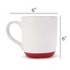 Elanze Designs Typewriter Speckled Red 13 ounce Ceramic Coffee Mugs Set of 4 - 4 of 4