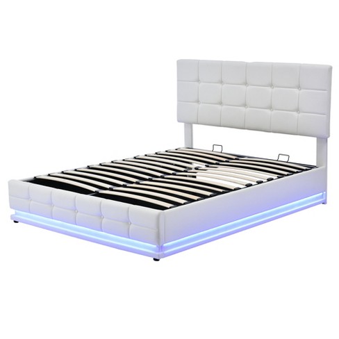 Queen Size Pu Tufted Upholstered Platform Bed With Hydraulic Storage ...