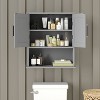Emma and Oliver Wall Mounted Bathroom Medicine Cabinet Organizer with Adjustable In-Cabinet Shelf, Dual Magnetic Closure Doors, Bottom Open Display Shelf - 4 of 4