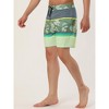 Lars Amadeus Men's Summer Color Block Shorts Drawstring Stripe Swim Beach Board Shorts - 2 of 4