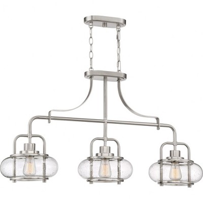 Quoizel Lighting Trilogy 3 - Light Island Pendant Light in  Brushed Nickel