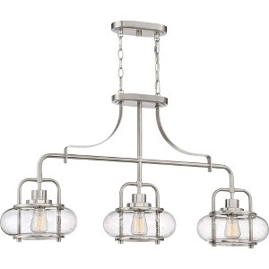 Quoizel Lighting Trilogy 3 - Light Island Pendant Light in  Brushed Nickel - 1 of 4