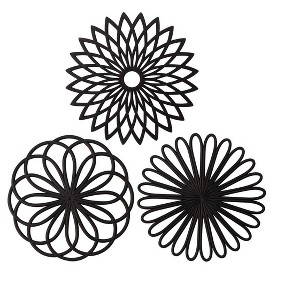 Itopfox Silicone Trivet Mats Set of 3 - Kitchen Hot Pads for Pots & Dishes, Insulated Teapot Coasters, Flexible Durable Non-Slip Large Hot Pads - 1 of 4