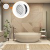 Unique Bargains Bathroom Home Office Removable Screen Grille Cover Slanted Louver Round Air Vent 2 Pcs - 3 of 3