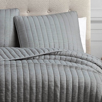 Moonstone Dark Gray King Reversible 3-Piece Quilt Set