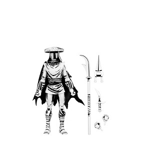 NECA Teenage Mutant Ninja Turtles Mirage Comics Elite Foot Ninja Guard Black and White 7" Scale Action Figure - 1 of 4