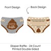 Big Dot of Happiness Party ’Til You’re Pooped - Diaper Shaped Raffle Ticket Inserts - Poop Emoji Baby Shower Activities - Diaper Raffle Game - 24 Ct - 2 of 4