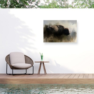 Trademark Fine Art - Jai Johnson Abstract American Bison Matted Framed Art